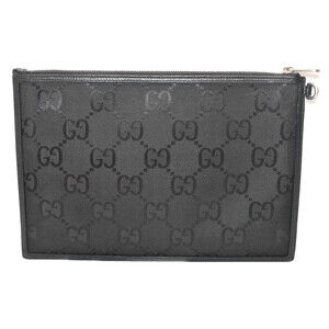 Gucci Grid Shoulder clutch bag black The Off